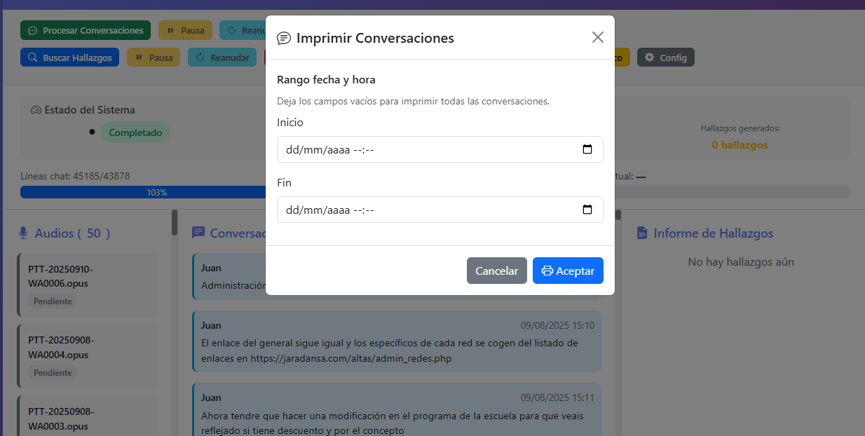 Wanalytics Conversaciones